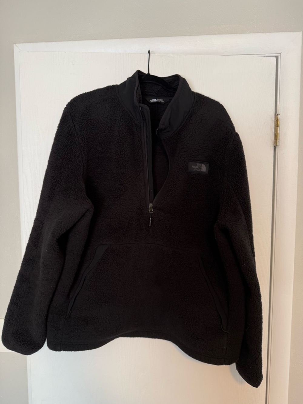 The North Face Black Sherpa Quarter-Zip Pullover